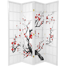 4 Panel Cherry Blossom Room Divider Screen